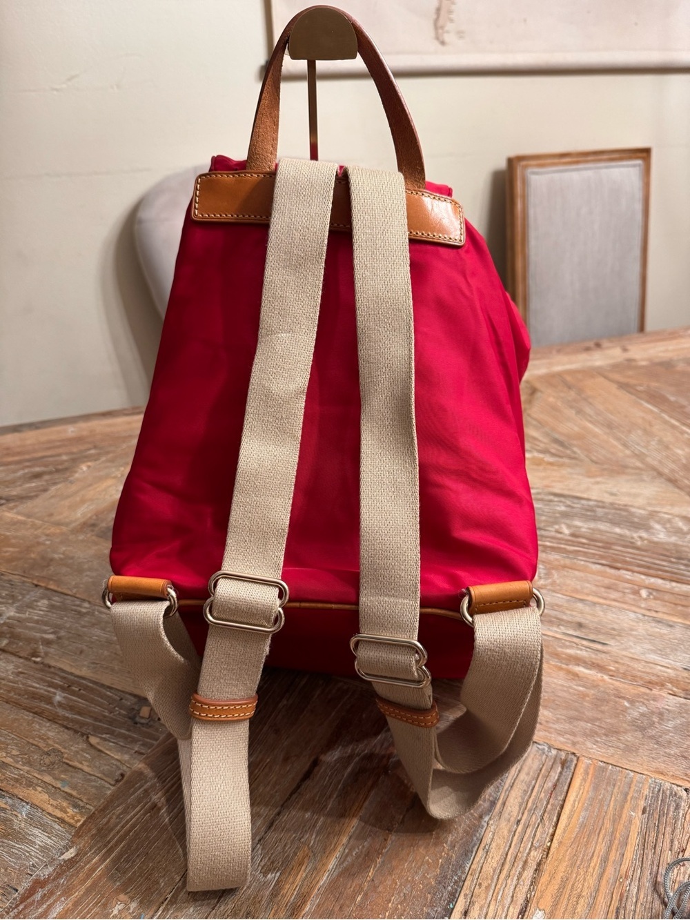 Dooney & Bourke Nylon Backpack with Leather Trim - Picture 7 of 9